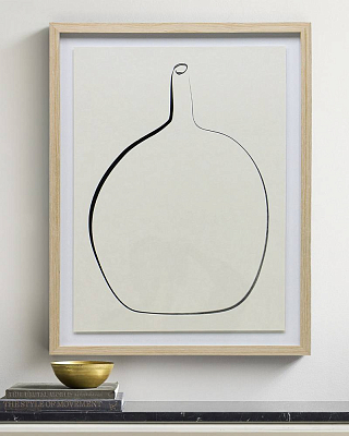 Постер Drawing Vase с дубовой рамой 400_400_2846194